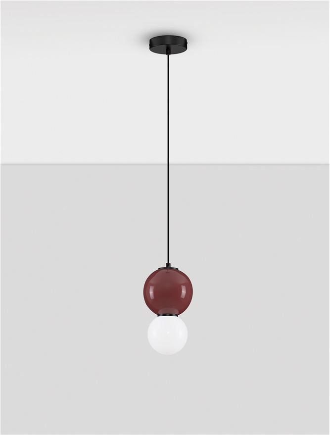 Подова лампа NOESIS LED 4W Бордо порцелан, матово черен