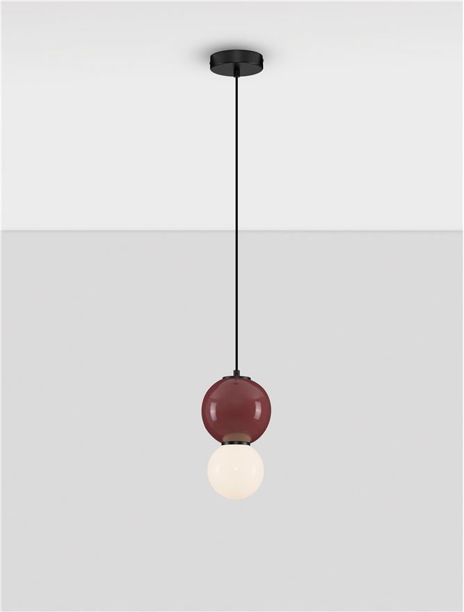Подова лампа NOESIS LED 4W Бордо порцелан, матово черен