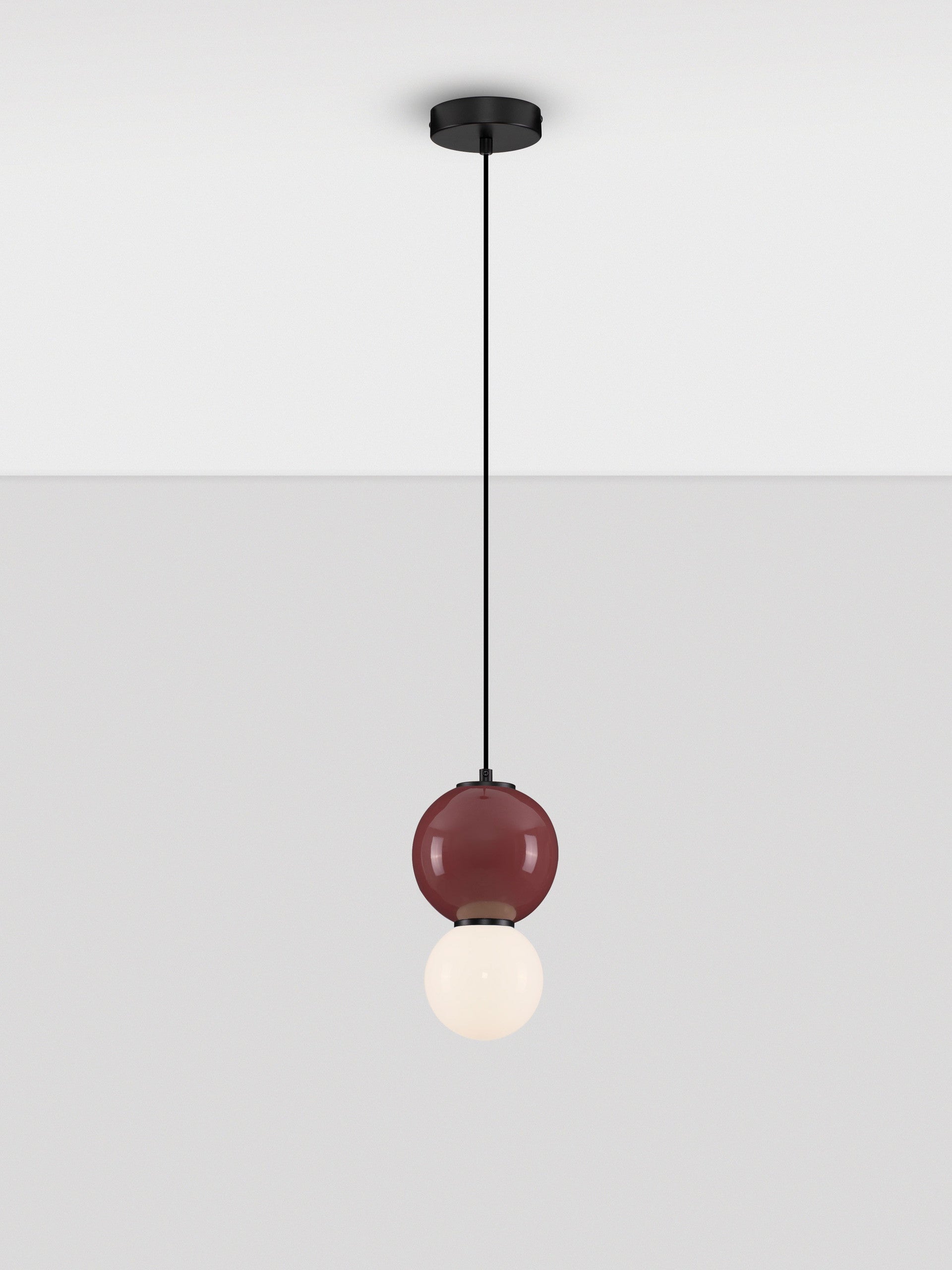 Подова лампа NOESIS LED 4W Бордо порцелан, матово черен