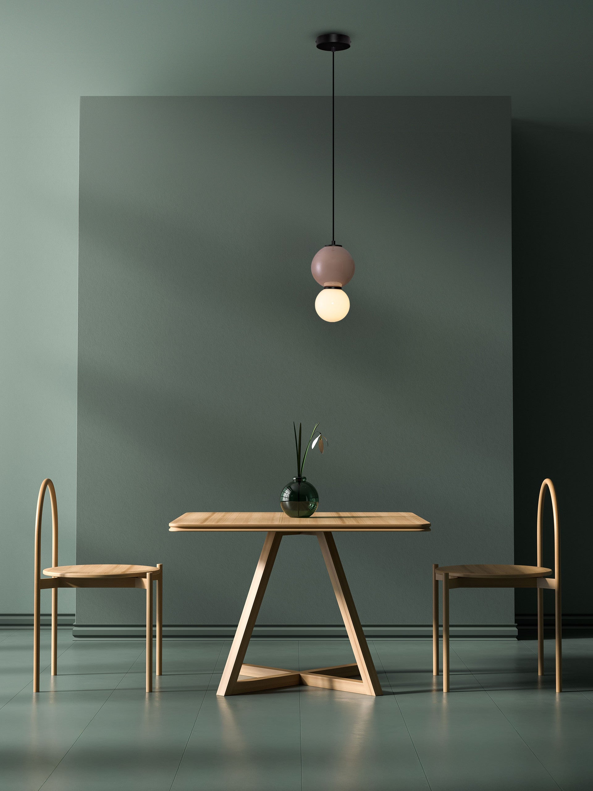 Подова лампа NOESIS LED 4W Мока порцелан, матово черен