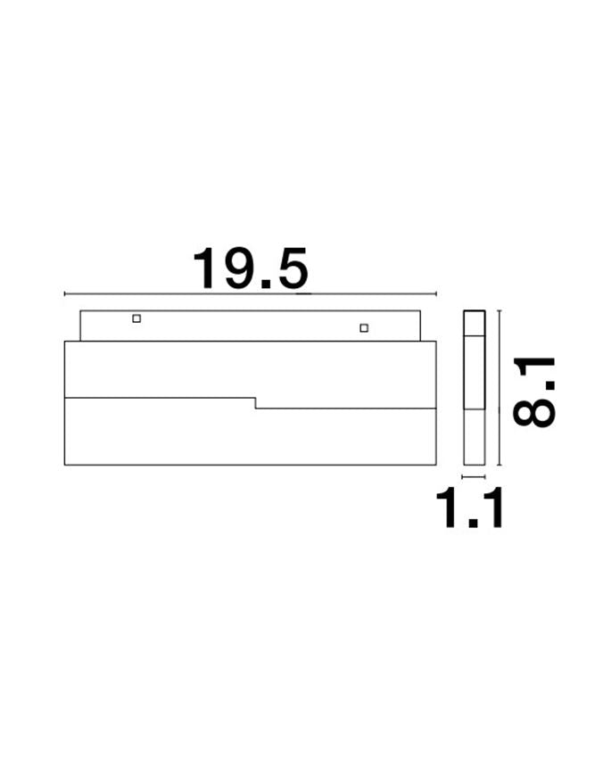 Магнитен спот 48V ULTRA SLIM 12W 3000K CRI90 Пясъчно черен алуминий IP20
