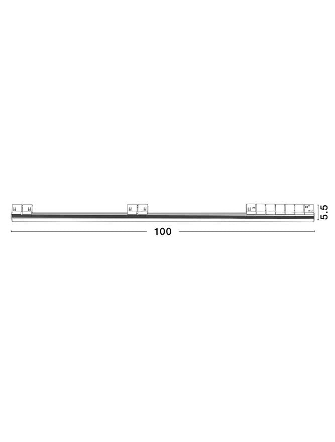 Магнитен спот 48V BREDA 20W DALI CRI90 3000K 120° Пясъчно черен алуминий