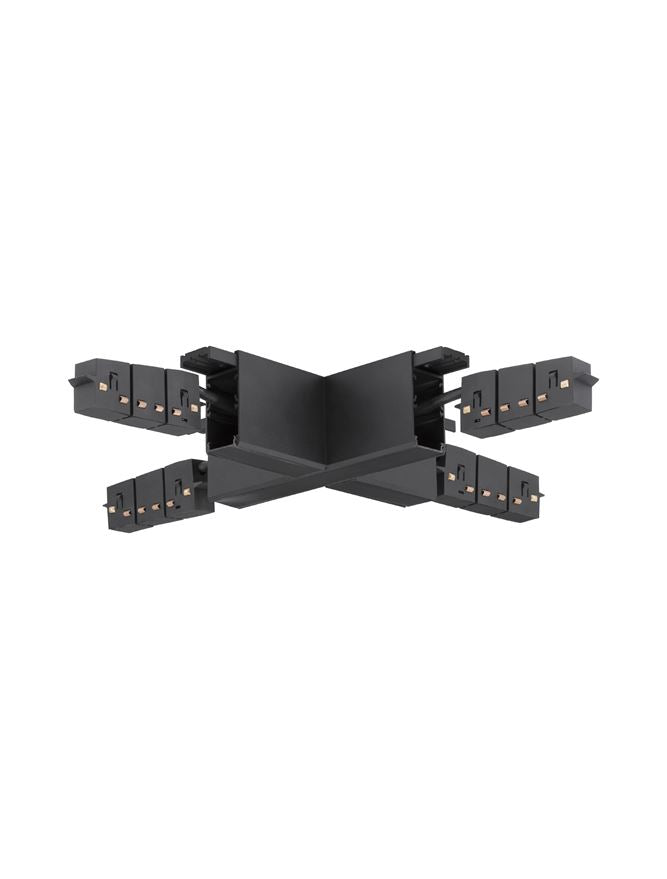 LED спот BREDA Пясъчно черен алуминий Кръстовиден ъглов L28 W28 H6.7см