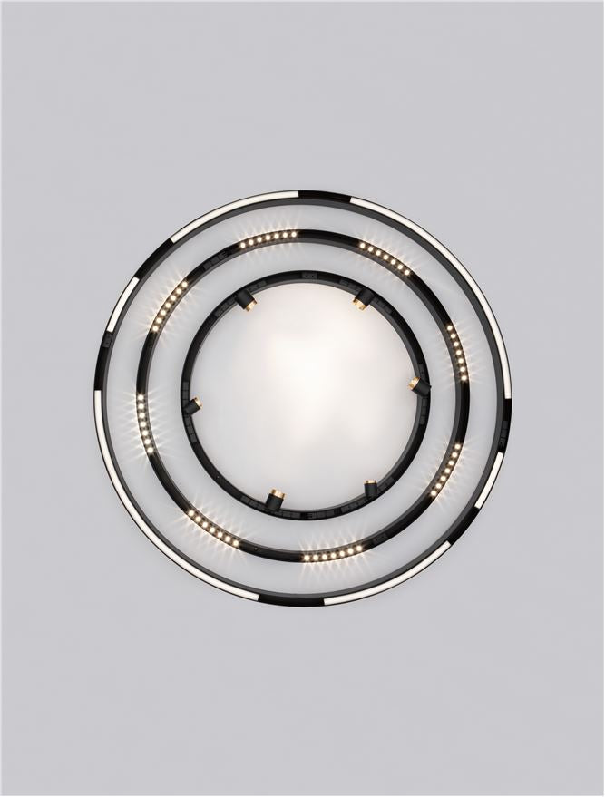 LED спот BREDA Пясъчно черен алуминий Кръг D90