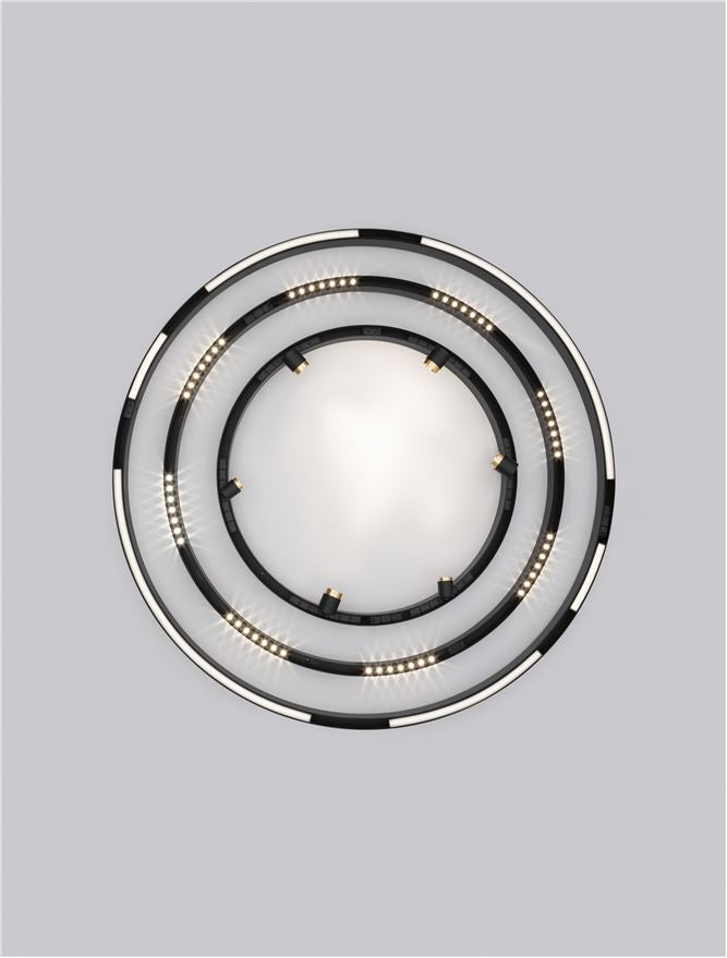 LED спот BREDA Пясъчно черен алуминий Кръг D120
