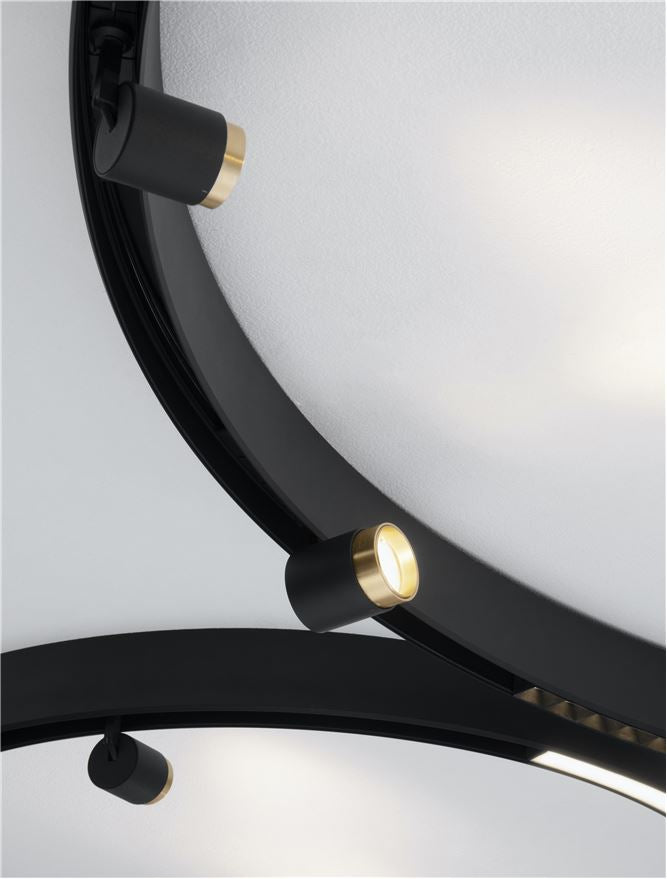 LED спот BREDA Пясъчно черен алуминий Кръг D120