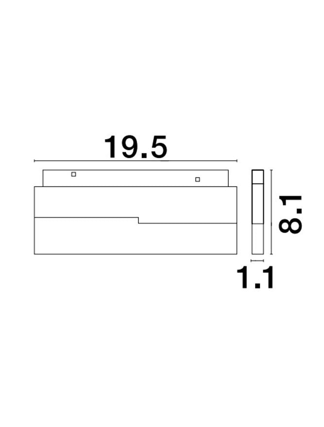 Магнитен спот 48V ULTRA SLIM 12W 4000K CRI90 Пясъчно черен алуминий IP20