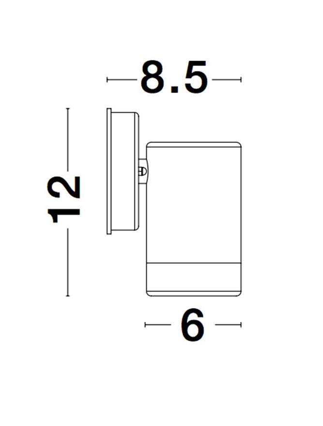 Външен аплик LIMBIO LED GU10 1x10W Бял ABS