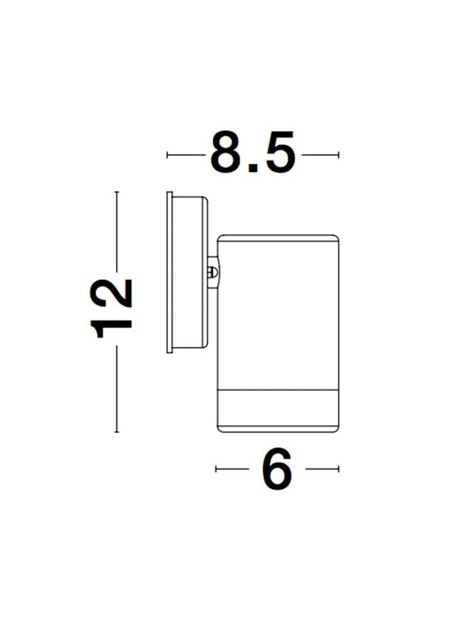 Външен аплик LIMBIO LED GU10 1x10W Черен ABS