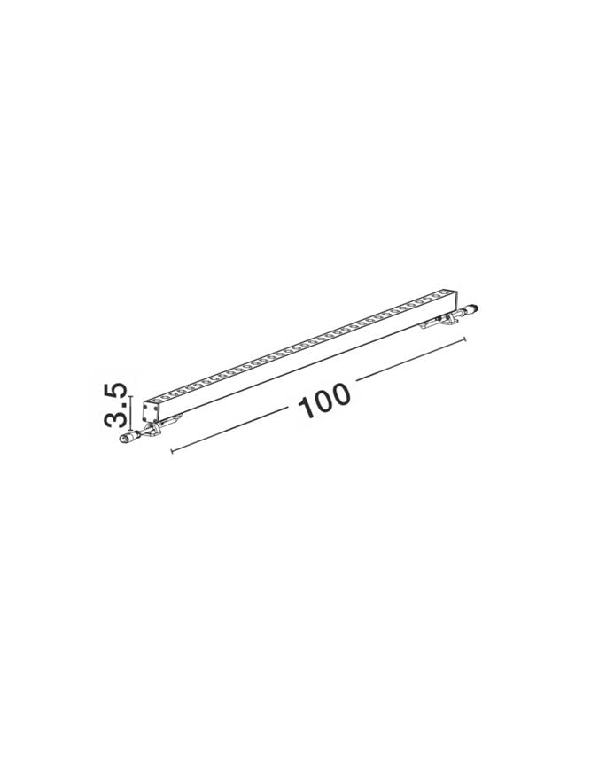 Външен аплик WALL WASHER LED 15W Сатен никел алуминий и стъкло IP67