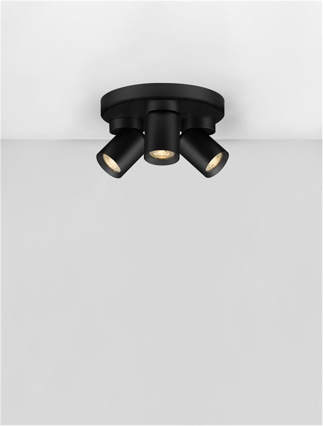 Висящо осветително тяло (пендел) AMECY 3x10W GU10 Пясъчно черен алуминий