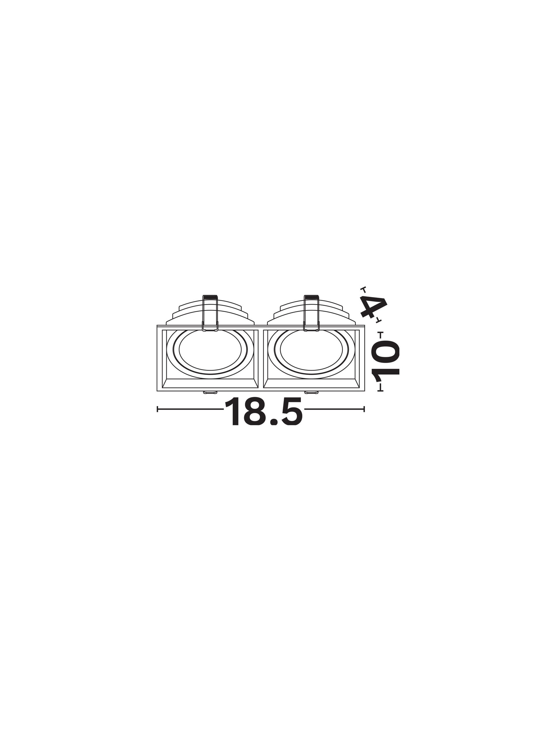 Техническо осветление EIRIAM 2xMR16 50W Пясъчно черен леят алуминий и желязо L18.5 W10 H4см