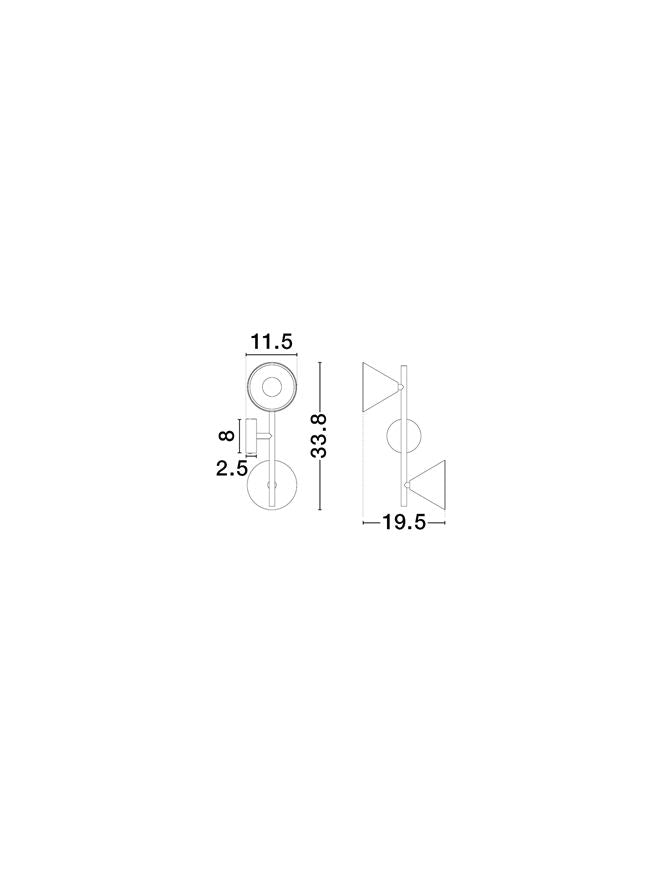 Висящо осветително тяло (пендел) CONICO MR16/GU10 20W Кафяв оксид и черен алуминий