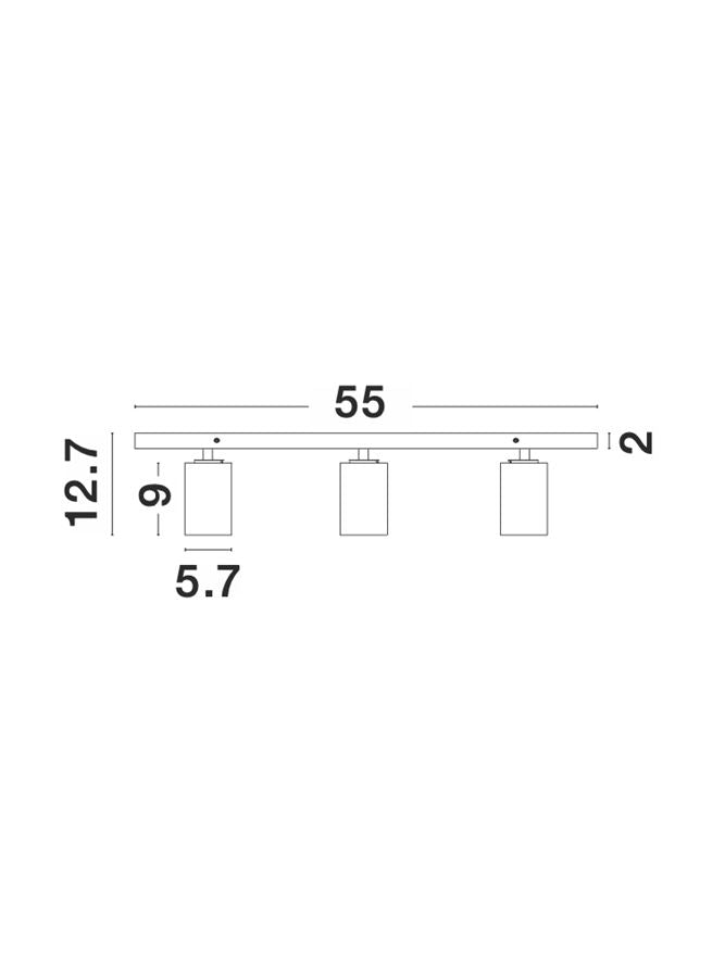 Висящо осветително тяло (пендел) TOD 2x10W GU10 Пясъчно бял алуминий