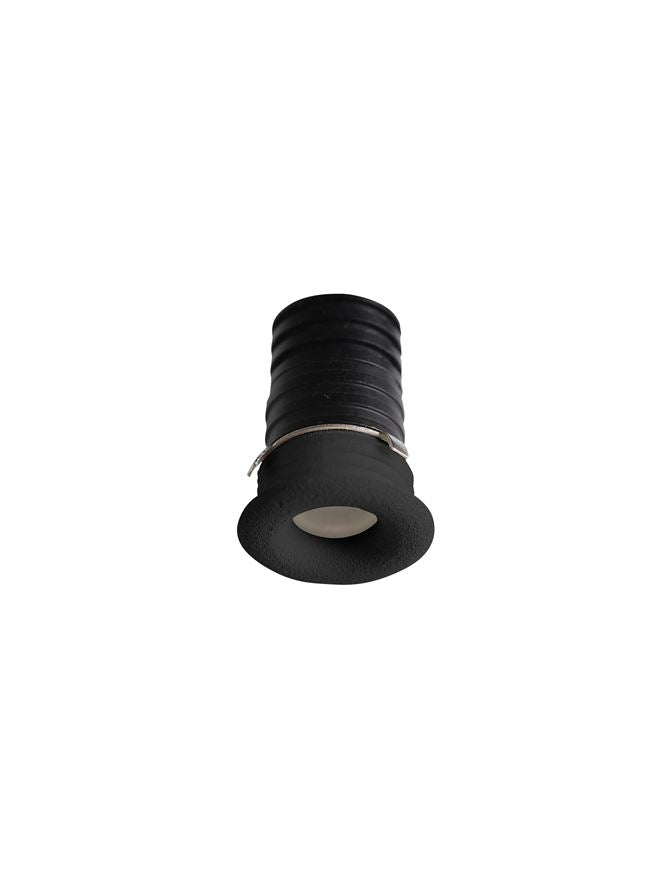 LED спот TINY Вграден Черен алуминий IP44 3000K D1.6x2см