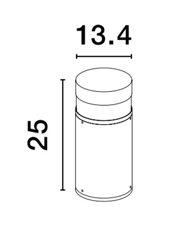 Външен аплик TALA LED 12W Тъмен антрацит алуминий и акрил ⌀13.4 H25см IP54