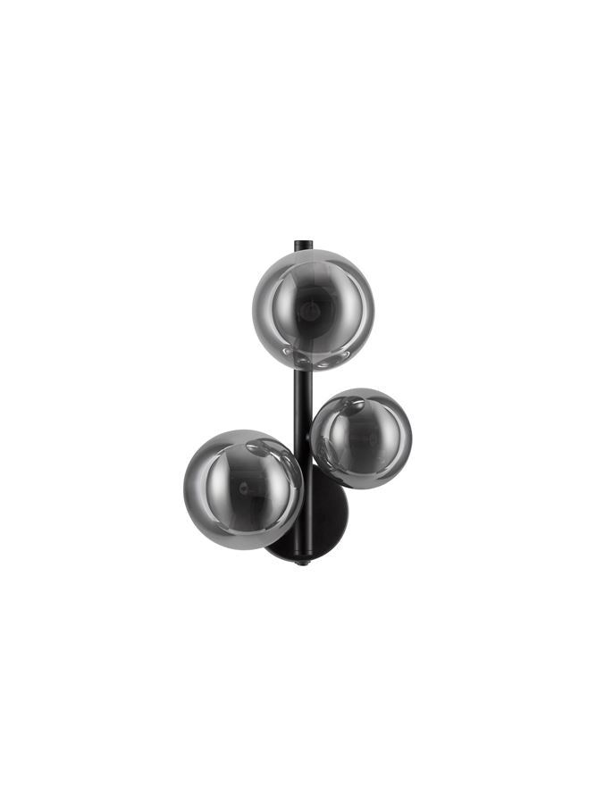 Висящо осветително тяло (пендел) ODILLIA 15W (3x5W) G9 Матово черен Опушено стъкло