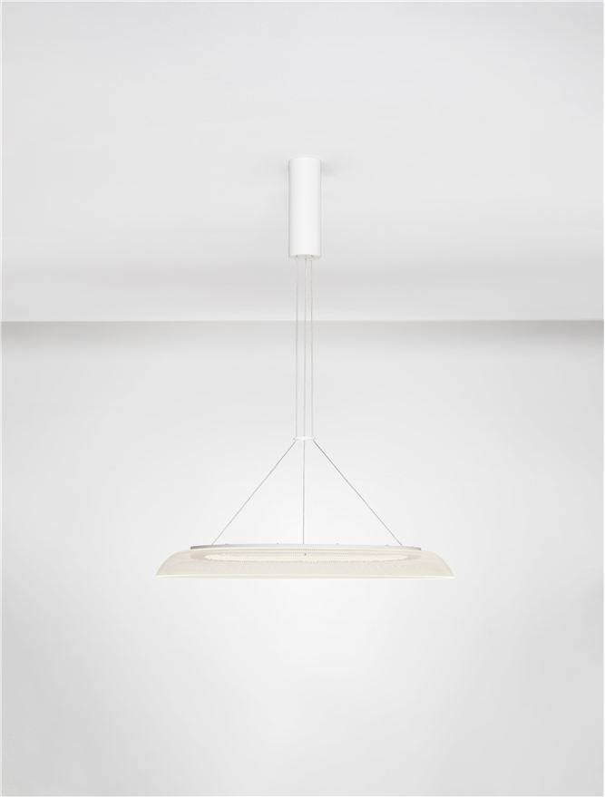 Висящо осветително тяло (пендел) MANTLE 43W LED Пясъчно бял акрил алуминий