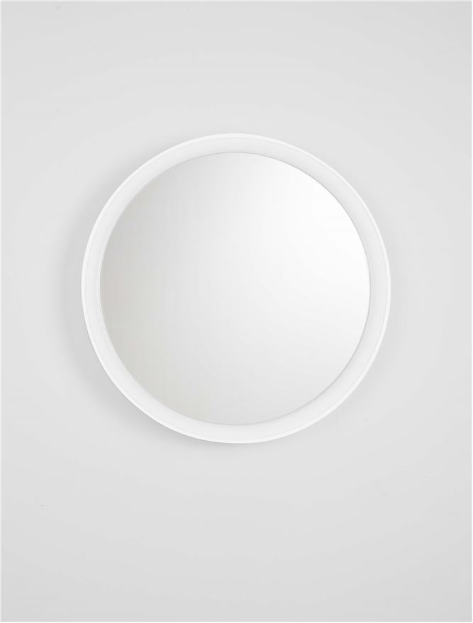 Висящо осветително тяло (пендел) ONAR 21W LED Пясъчно бял алуминий, акрил и огледало ⌀58см
