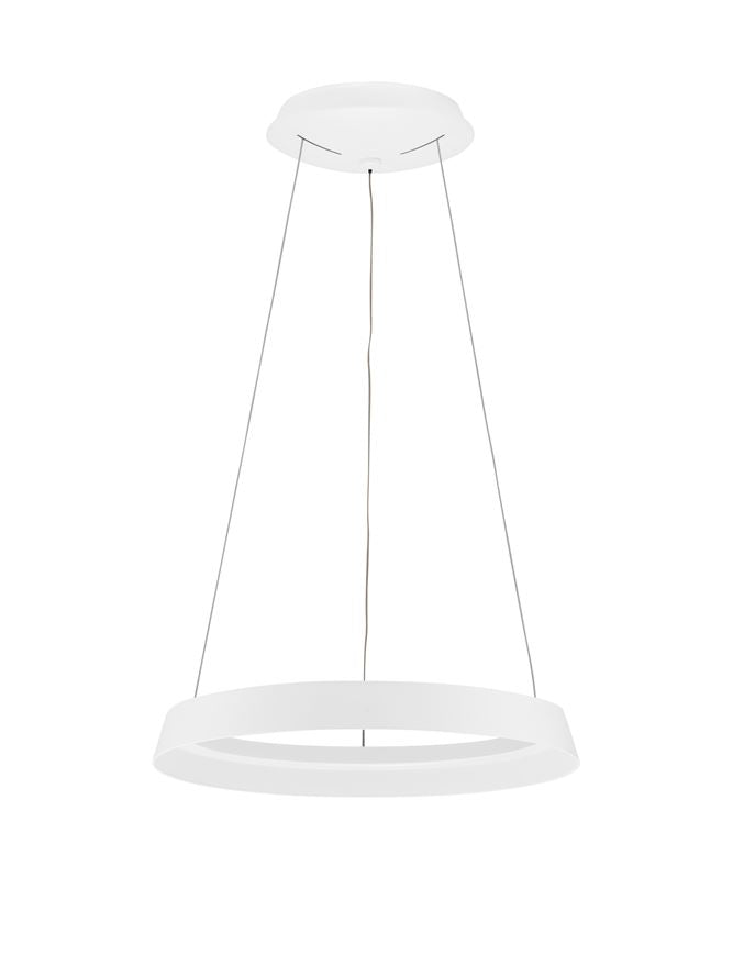 Висящо осветително тяло (пендел) ORMI LED 38W 220-240V Пясъчно бял алуминий и акрил ⌀45 H150см