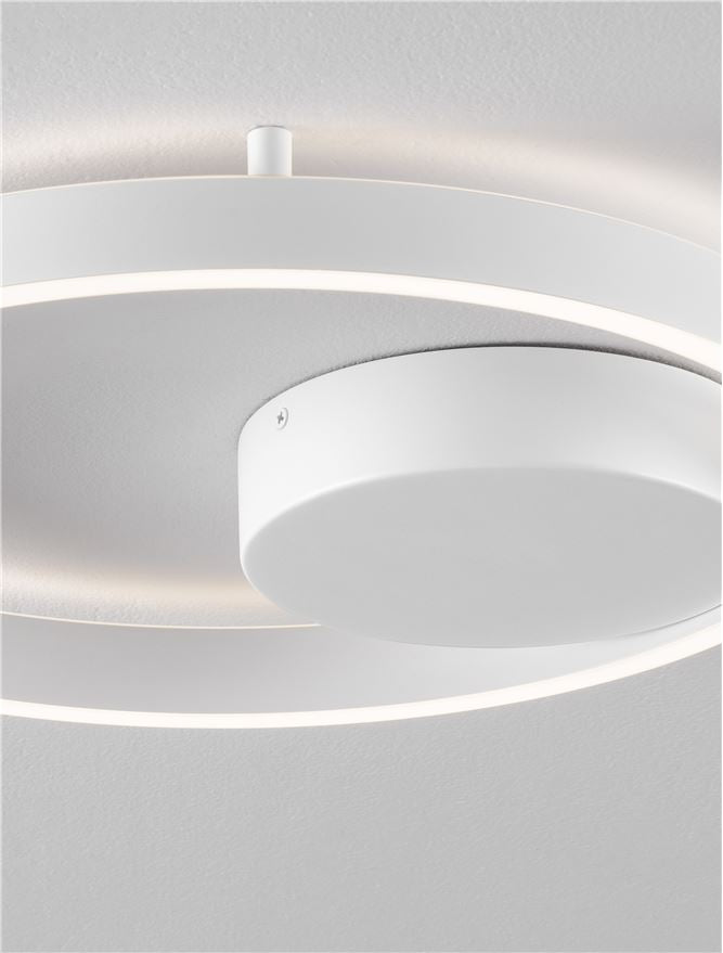 Висящо осветително тяло (пендел) HEDRA LED 40W Пясъчно бял метал, алуминий и акрил ⌀40 H5см