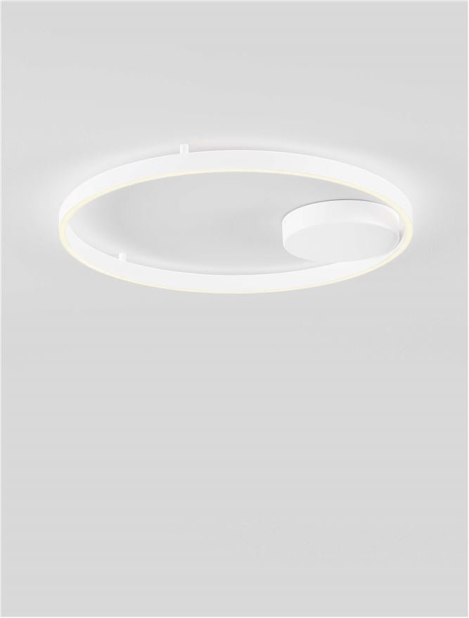 Висящо осветително тяло (пендел) HEDRA LED 60W Пясъчно бял метал, алуминий и акрил ⌀60 H5см