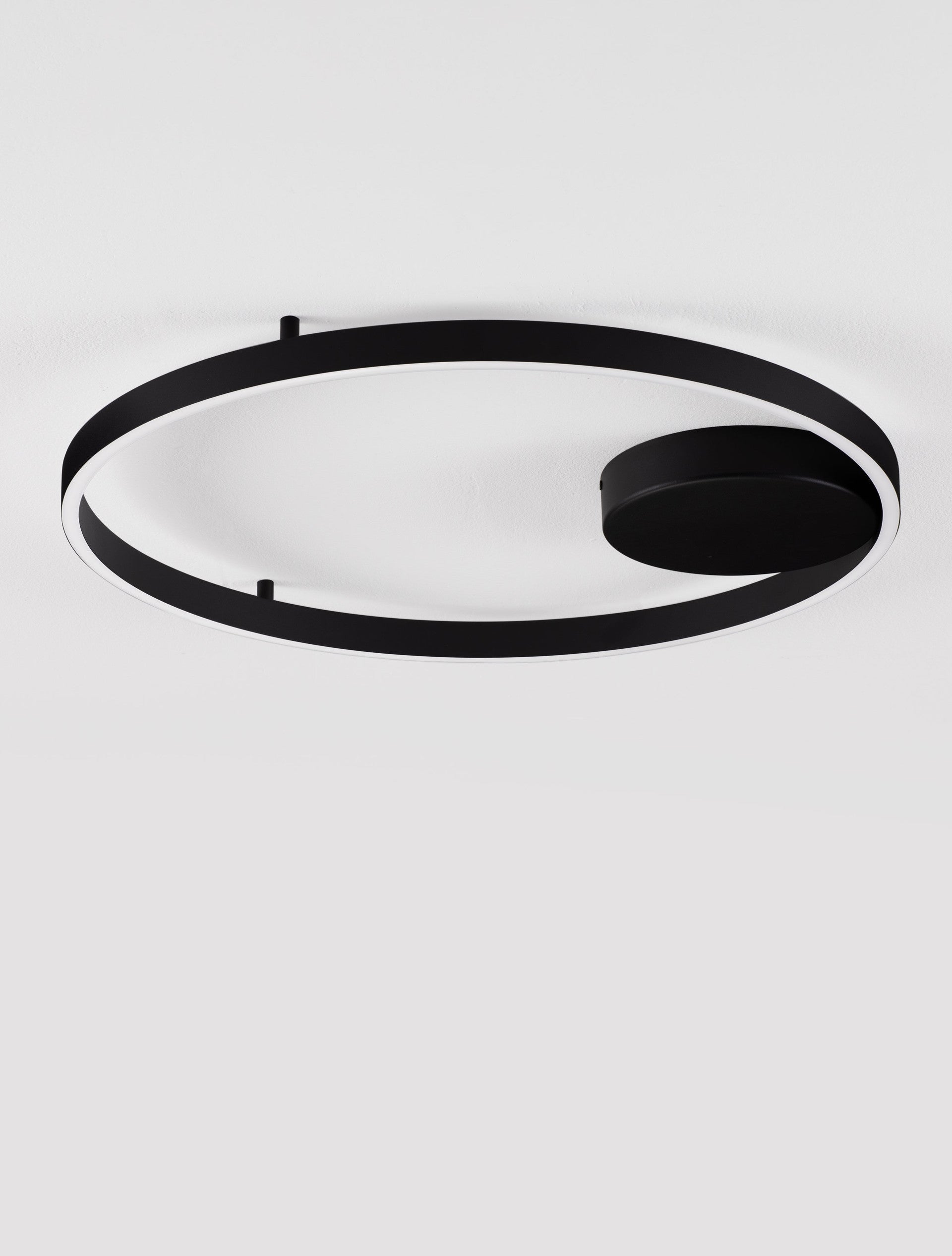 Висящо осветително тяло (пендел) HEDRA LED 60W Пясъчно черен метал, алуминий и акрил ⌀60 H5см