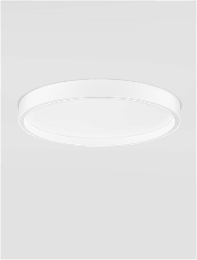 Висящо осветително тяло (пендел) ISTOS LED 38W Пясъчно бял метал, алуминий и акрил ⌀50 H5см