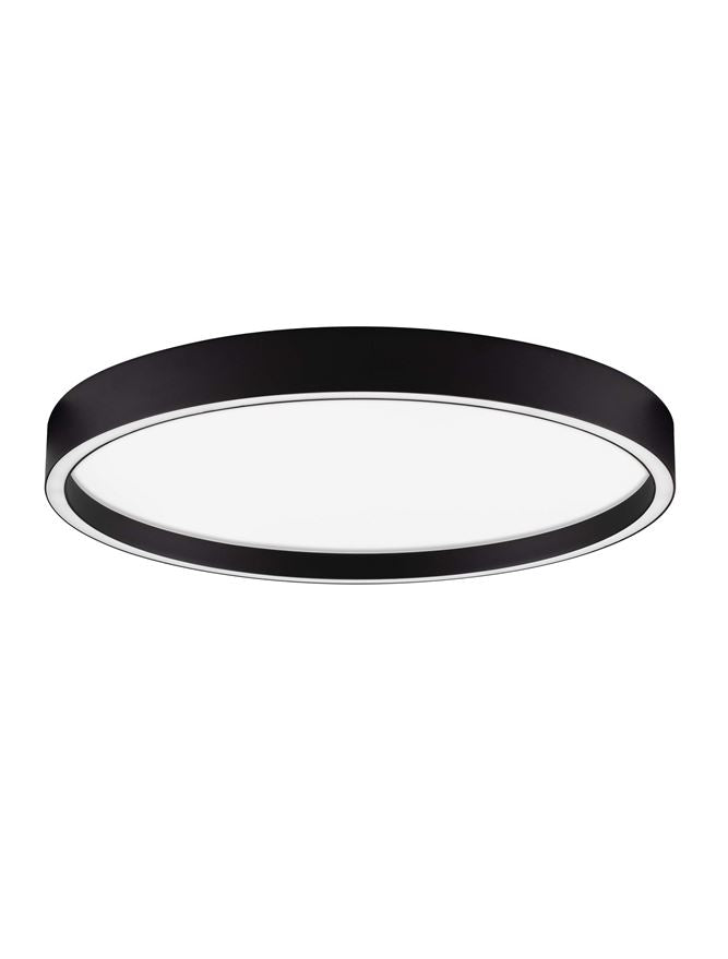Висящо осветително тяло (пендел) ISTOS LED 38W Пясъчно черен метал, алуминий и акрил ⌀50 H5см
