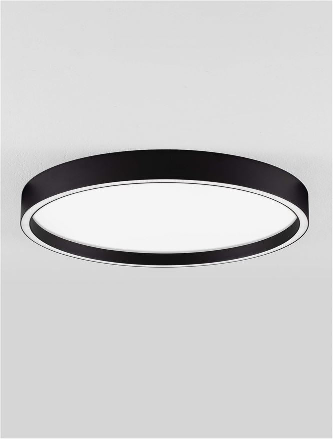 Висящо осветително тяло (пендел) ISTOS LED 38W Пясъчно черен метал, алуминий и акрил ⌀50 H5см