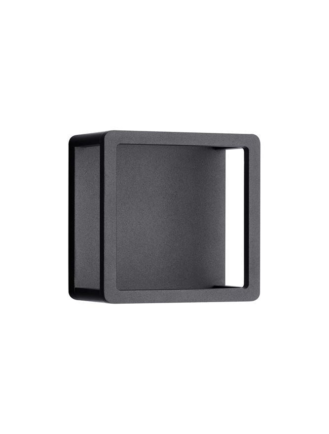 Външен аплик AKMI LED 9W Тъмен антрацит алуминий и матиран поликарбонат L18 W13 H18см IP65