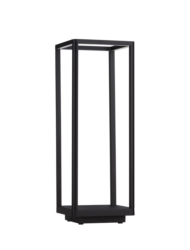 Външен аплик AKMI LED 9W Тъмен антрацит алуминий и матиран поликарбонат L18 W18 H50см IP65