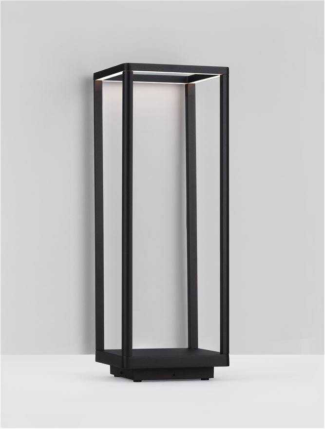 Външен аплик AKMI LED 9W Тъмен антрацит алуминий и матиран поликарбонат L18 W18 H50см IP65