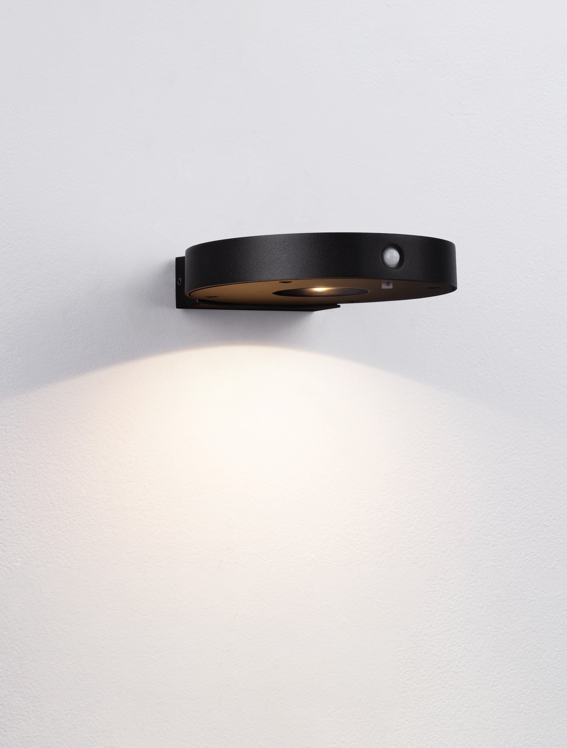 Външен аплик AIGO LED 2W Тъмен антрацит алуминий и прозрачно стъкло със сензор L16 W17.7 H3.2см IP65