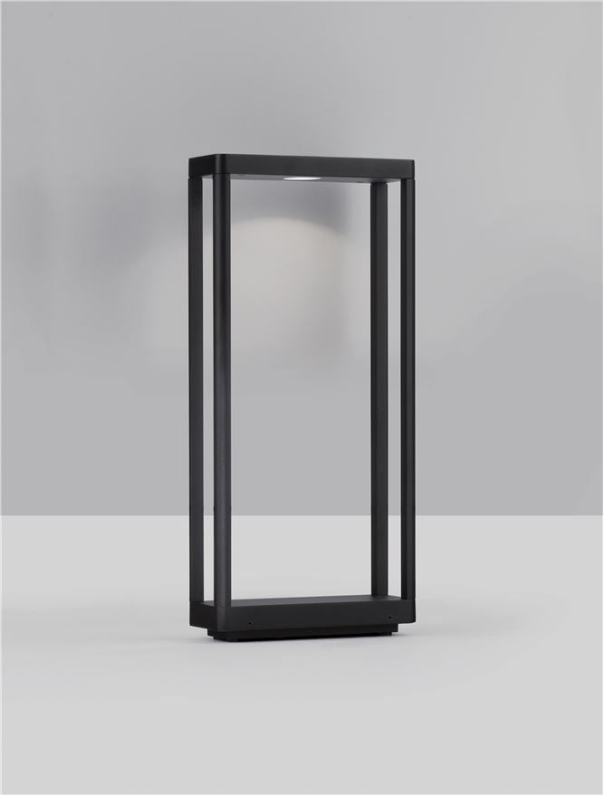 Външен аплик COSMIC LED 8W Тъмен антрацит алуминий и прозрачно стъкло L23 W8.6 H50см IP65