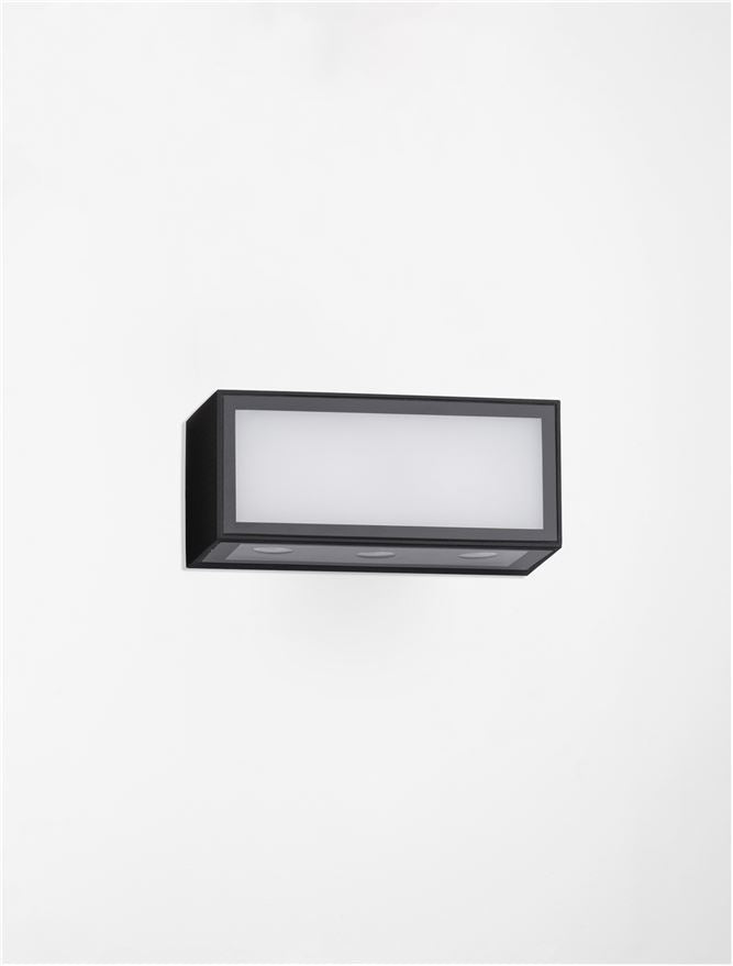 Градинска лампа INGA 11W Тъмен антрацит леят алуминий и прозрачно стъкло IP65 3000K L15.3см