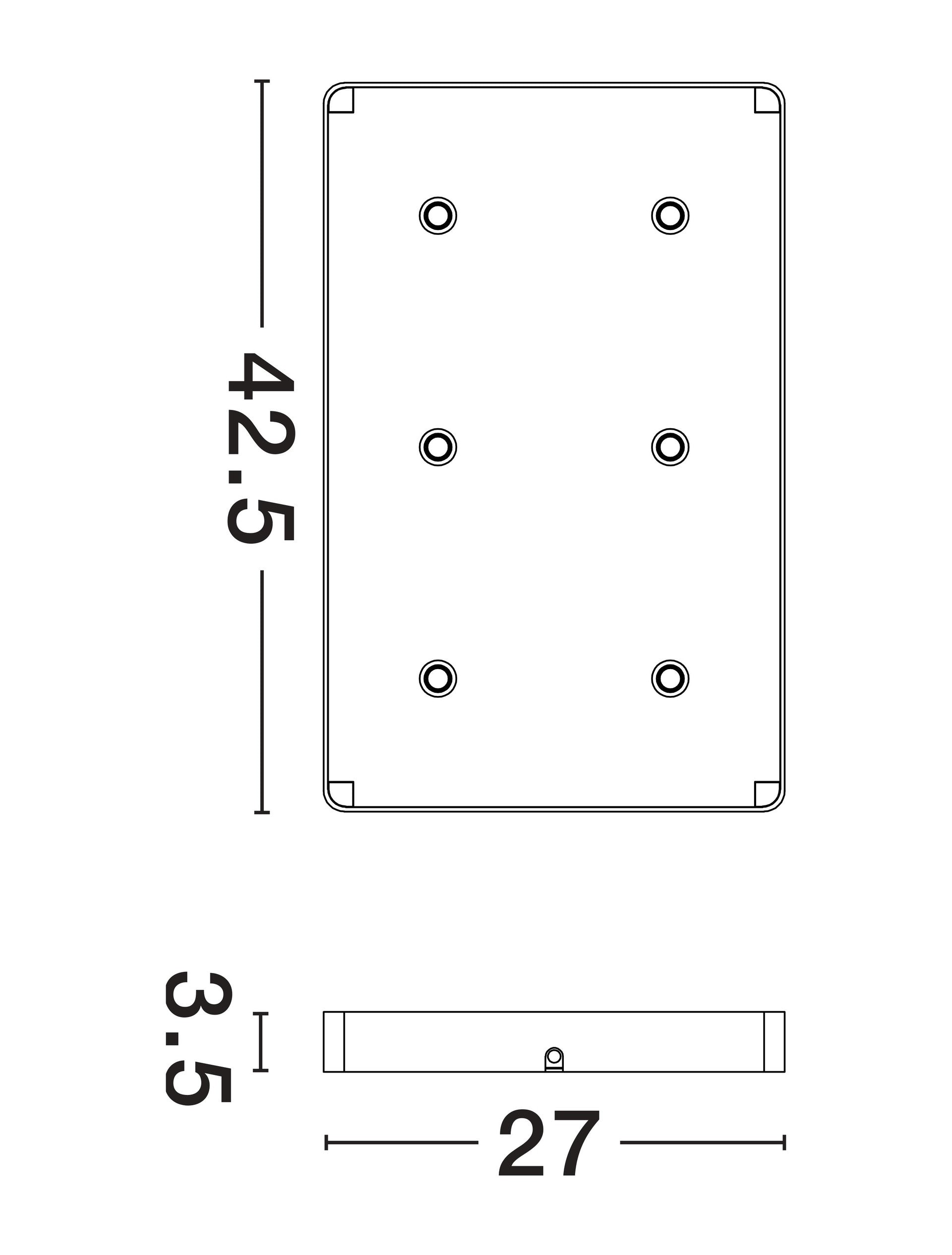 Външно осветително тяло BASE L42.5 W27 H3.5см