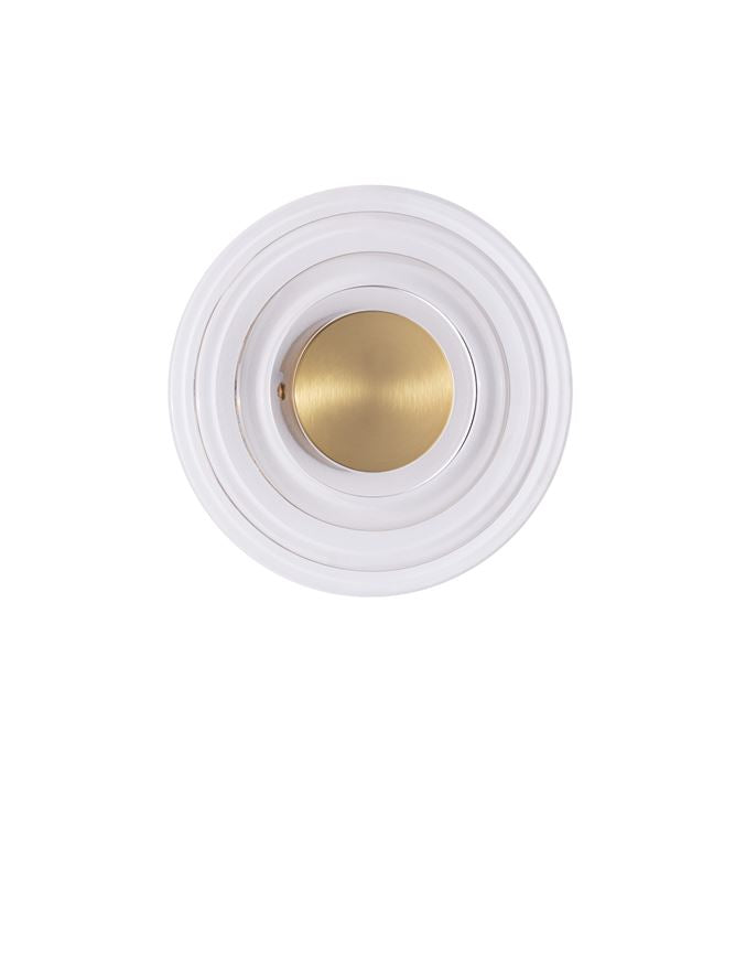 Висящо осветително тяло (пендел) ONRID LED 5W 3000K 620Lm Златист алуминий и акрил ⌀18 W4.5см