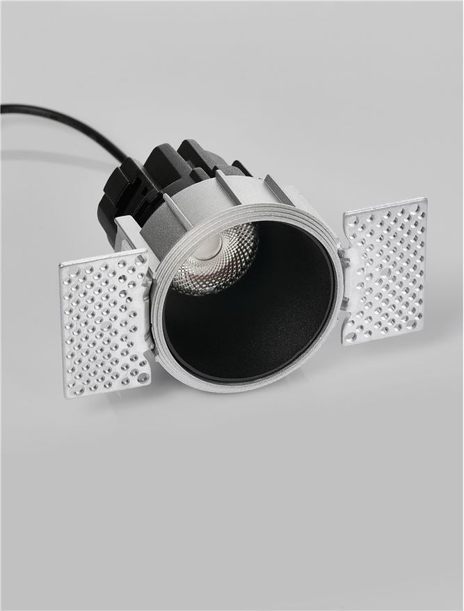 LED спот TALUS 10W 3000K Фиксиран безрамков Черен ⌀55 H65мм IP44
