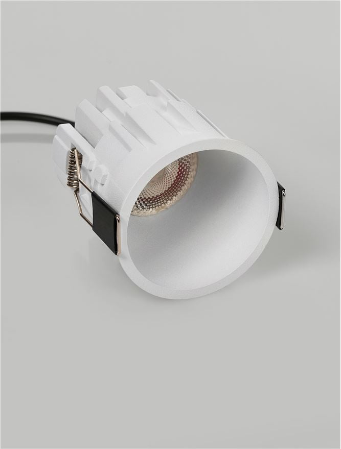 LED спот TALUS 7W 1800-3000K Фиксиран безрамков Бял димируем ⌀60 H65мм IP44