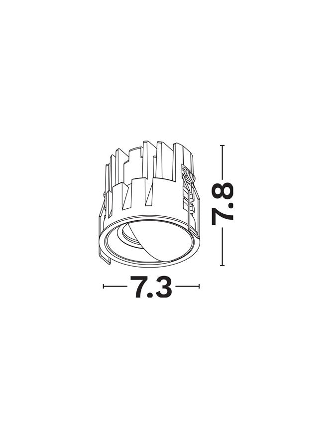 LED спот CIRRUS 13W 3000K Фиксиран бял Wall Washer ⌀73 H78мм