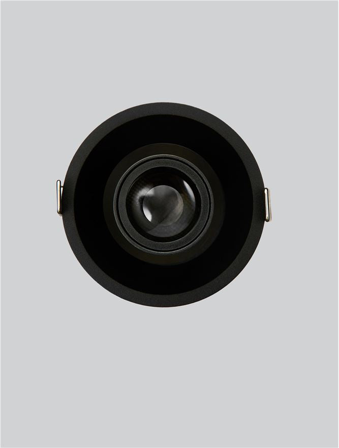 Вградено осветително тяло OTTO LENS 7W 3000K Регулируем Черен вграден ⌀91 H85мм