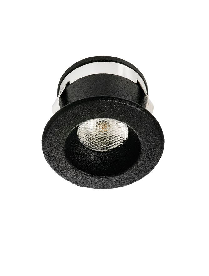 LED спот LOGGIA 1W Матово черен Ø30 H22мм 3000K IP20