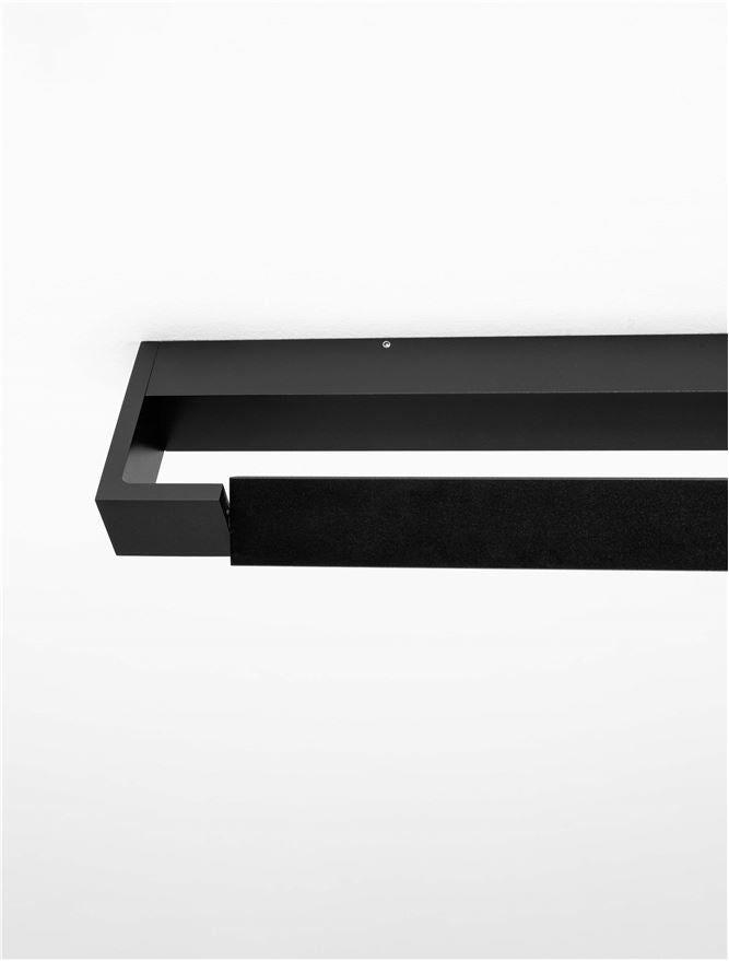 Висящо осветително тяло (пендел) ARGA 12W LED Пясъчно черен алуминий L45 W10 H4см