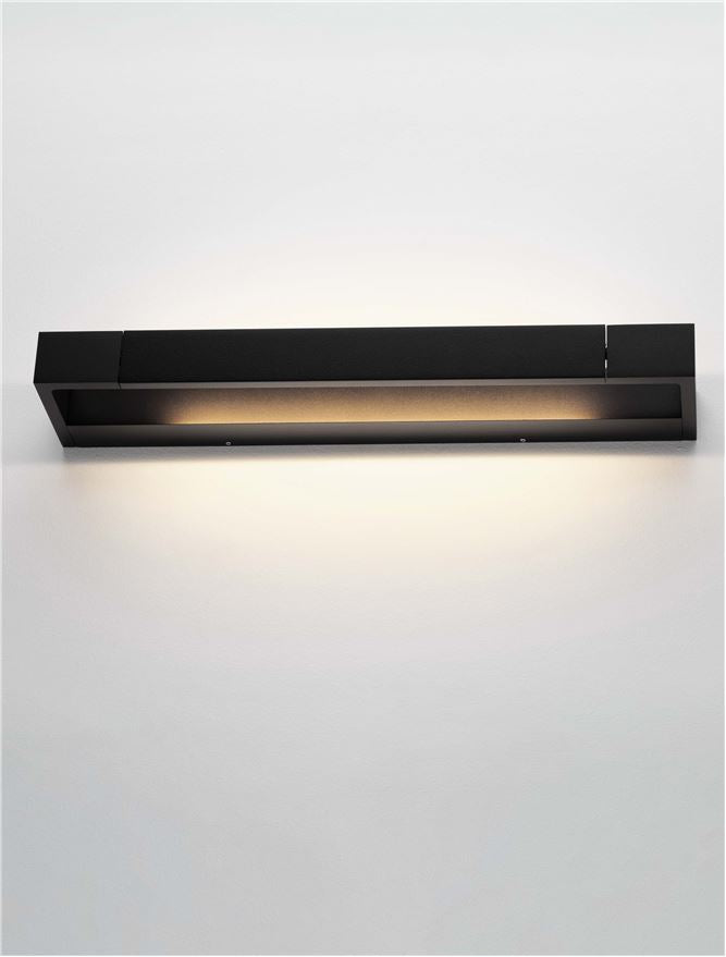 Висящо осветително тяло (пендел) ARGA 12W LED Пясъчно черен алуминий L45 W10 H4см
