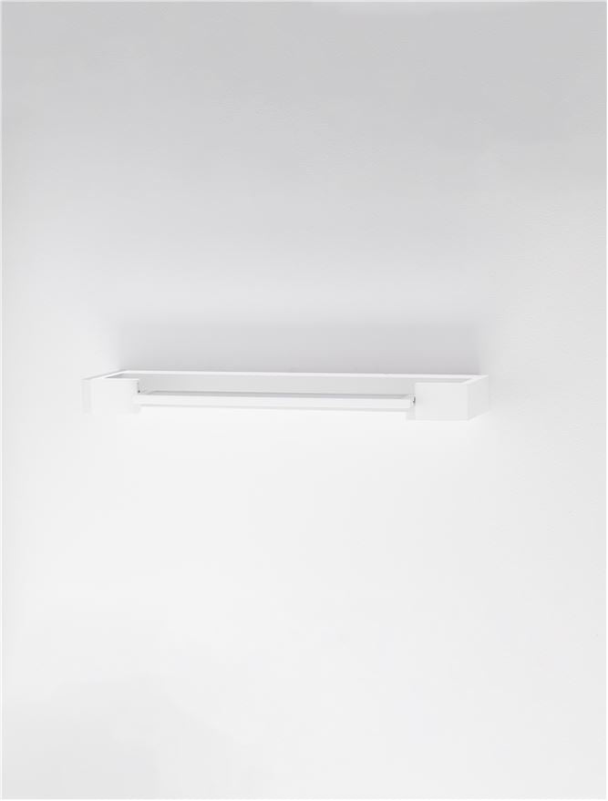 Висящо осветително тяло (пендел) ARGA 12W LED Пясъчно бял алуминий L45 W10 H4см