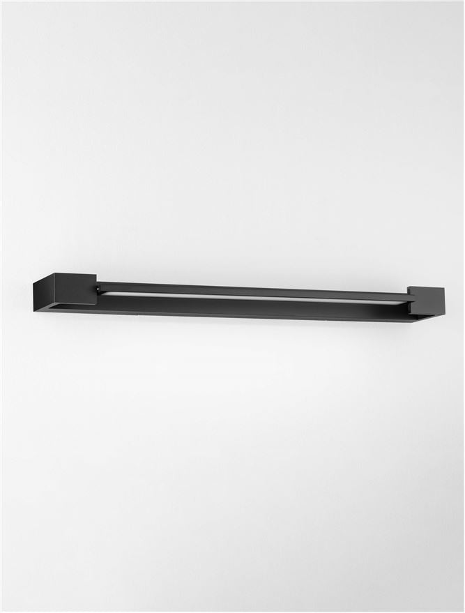 Висящо осветително тяло (пендел) ARGA 17W LED Пясъчно черен алуминий L60 W10 H4.2см