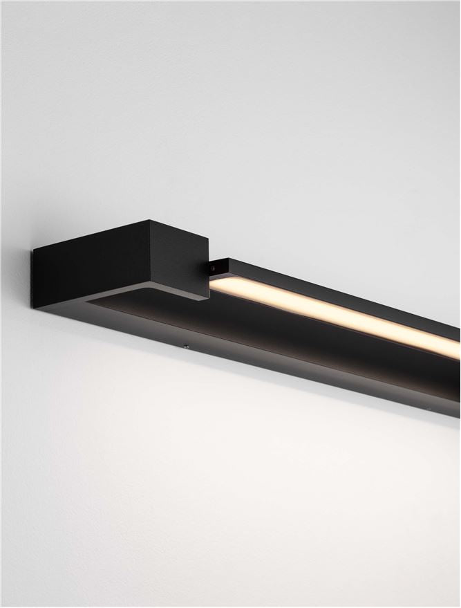 Висящо осветително тяло (пендел) ARGA 17W LED Пясъчно черен алуминий L60 W10 H4.2см