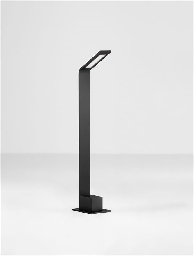 Външен пендел VEL LED 7W Пясъчно черен алуминий ⌀9.5 H61см IP65