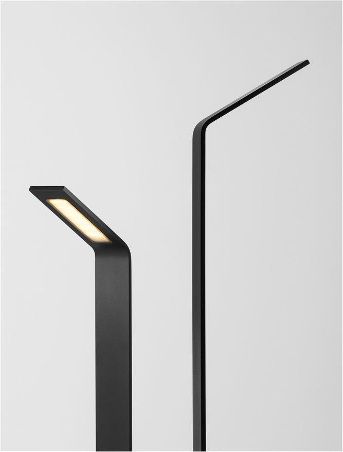 Външен пендел VEL LED 7W Пясъчно черен алуминий ⌀9.5 H80см IP65